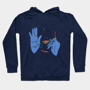 Playing mouth harp (gopuz) Hoodie